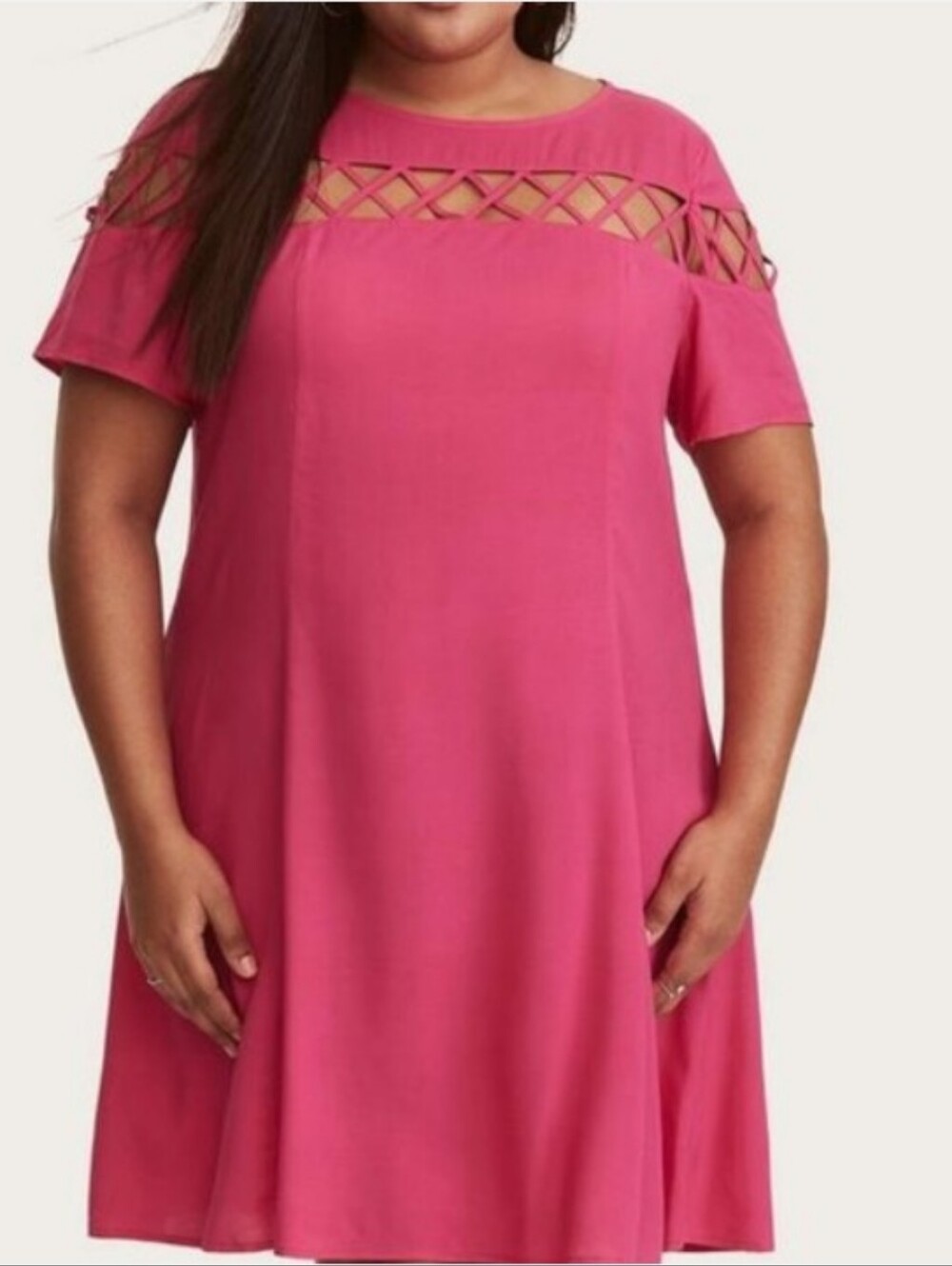 Torrid Challis Trapeze Mini Dress
